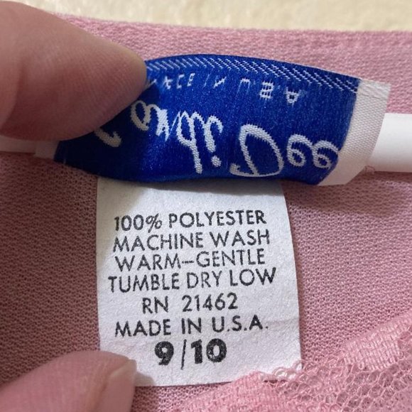 Vintage Sandi Dee Women's Pink/Mauve Polyester Lace Accent Dress Size 9/10 - Picture 6 of 6